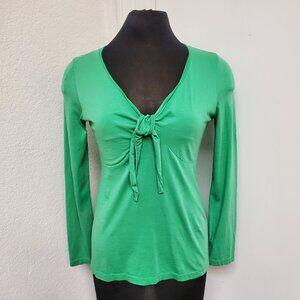 Elliott Lauren V-neck Long Sleeve Fitted Top Size M (WT397)